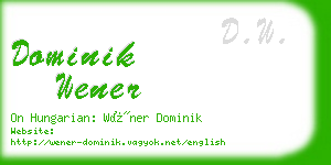 dominik wener business card